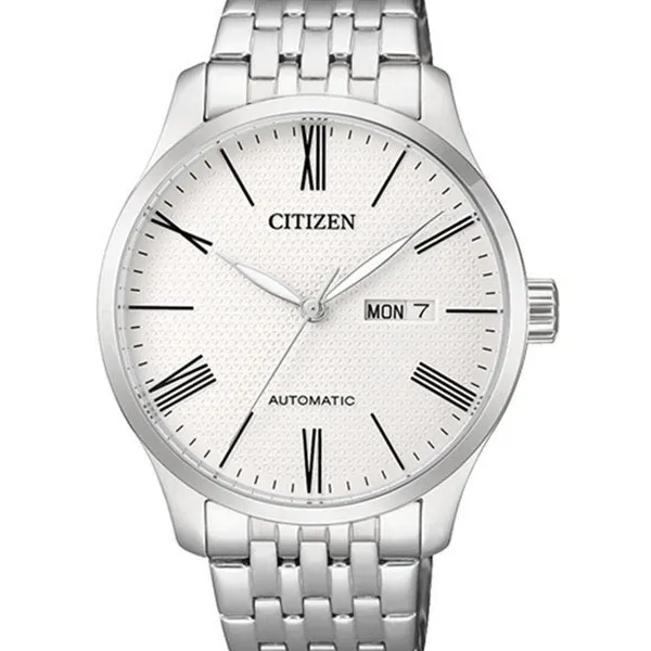 Reloj Citizen Acero Automático C/calendario(r50) Color de la correa Plateado