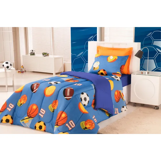Edredom Estampado Infantil Cama Box Solteiro