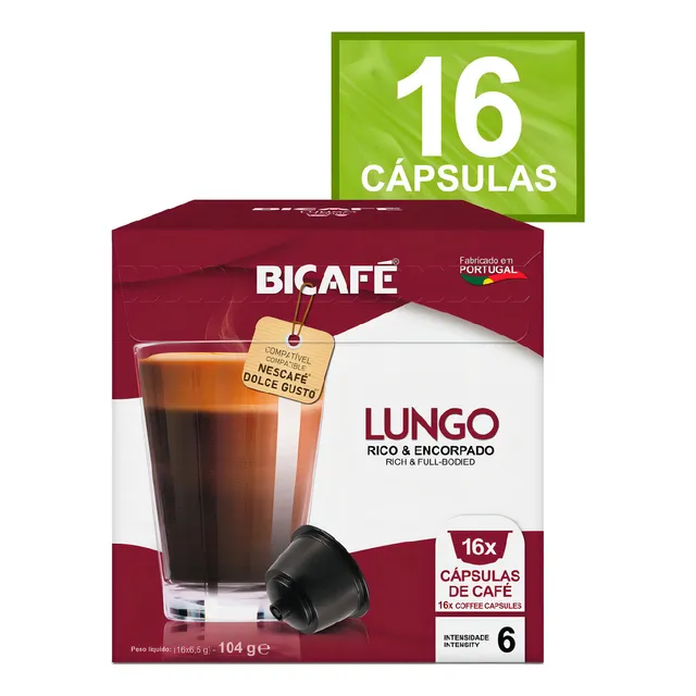 Cápsula De Café Lungo Para Máquinas Dolce Gusto*