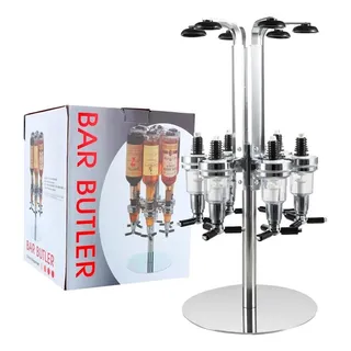 Atmx Dispenser Dosador Giratório Porta Bebidas 6 Garrafas Bar Inox