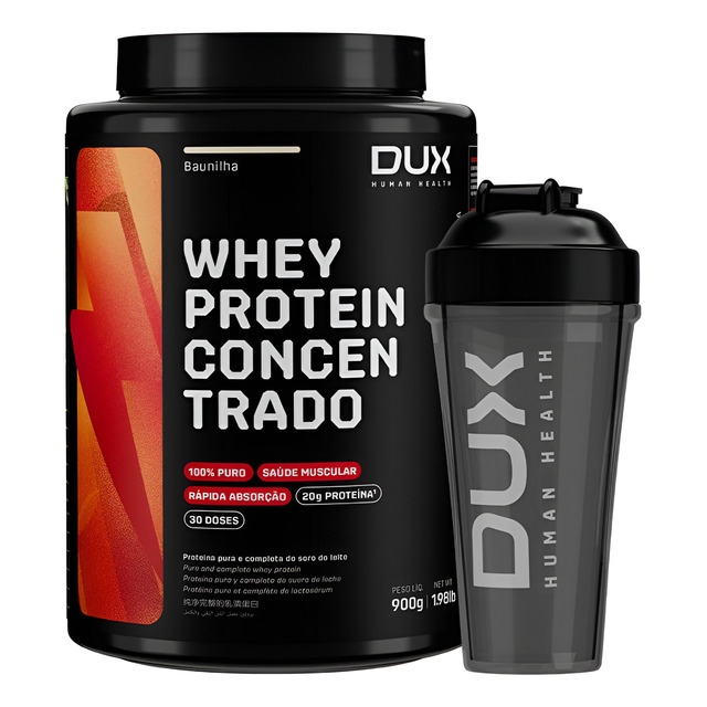 Whey Protein Concentrado + Coqueteleira Fumê 800ml Whey Protein Concentrado + Coqueteleira Fumê 800ml