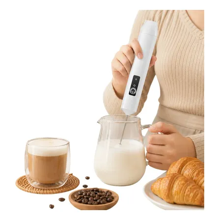 Espumador De Leche Eléctrico Portátil Café Black