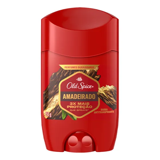 Antitranspirante Old Spice lenha 50g fragrância especiarias tonka e vantelia da selva