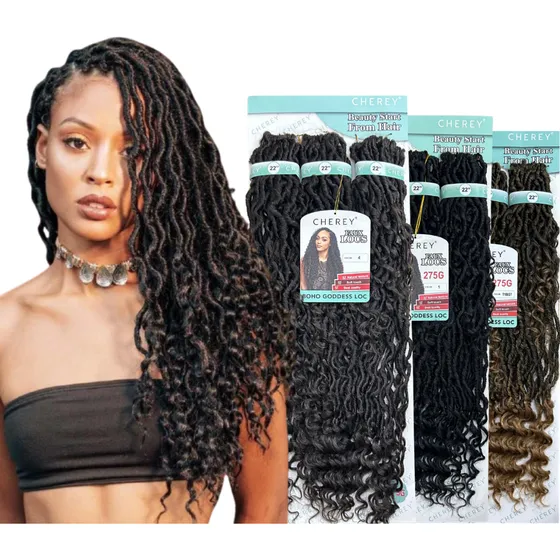 Cabelo Cherey Goddess Curl - Faux Locs 60cm 260g