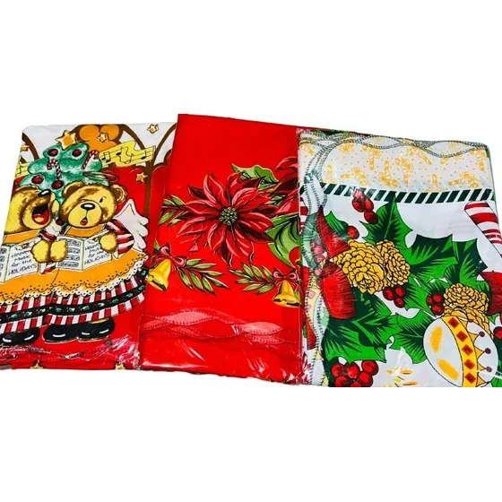6 Jgo. Cortinas Navideñas Loneta 2m Alto X 2.50m,