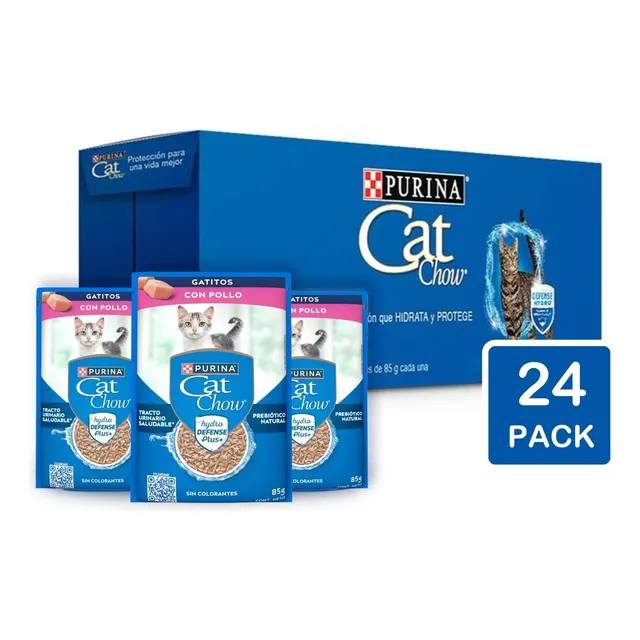 Caja De Alimento Húmedo Cat Chow Defense Hydro X24 Sobres