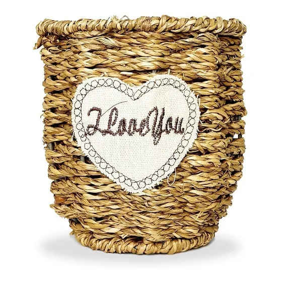 Canasta Cesta Mini Decorada Organizador De Mimbre 