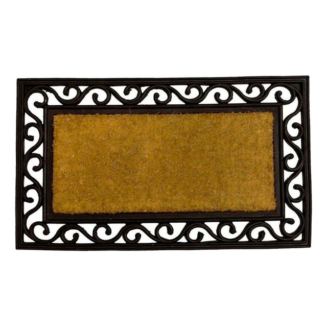 Capacho Antid. Fibra De Coco Imperial 45x75cm - Kacyumara Cor Preto Desenho Do Tecido Geom... Capacho Antid. Fibra De Coco Imperial 45x75cm - Kacyumara Cor Preto Desenho Do Tecido Geom...