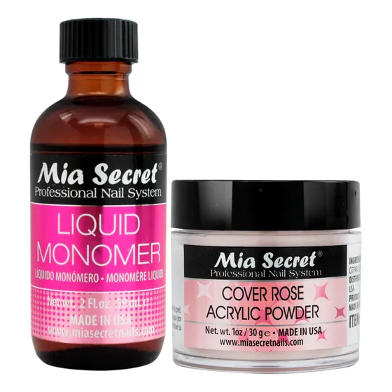 Monomero De 59ml+cover Rosa 30gr Mia Secret Original