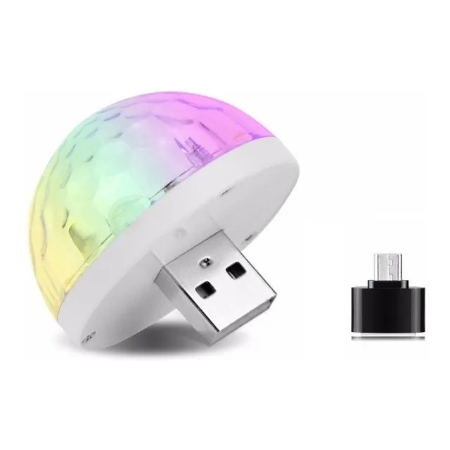 Luz Led Giratoria Usb Con Adaptador Para Dispositivos 