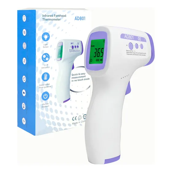 Termómetro Infrarrojo Digital Portátil sin Contacto Corporal uso médico y clínico Slim Company temperatura frontal sana distancia