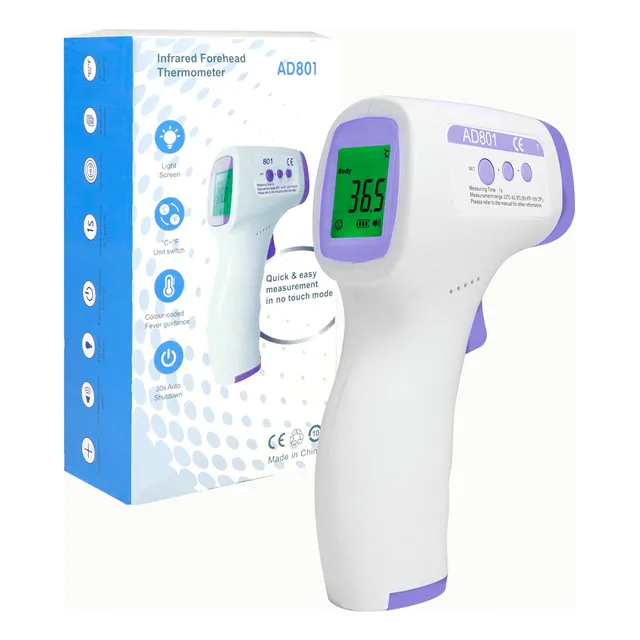 Termómetro Infrarrojo Digital Portátil sin Contacto Corporal uso médico y clínico Slim Company temperatura frontal sana distancia
