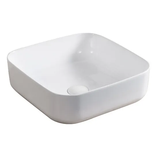 Bacha De Loza Para Baño Apoyo Cuadrada 38.5x38.5 Selen