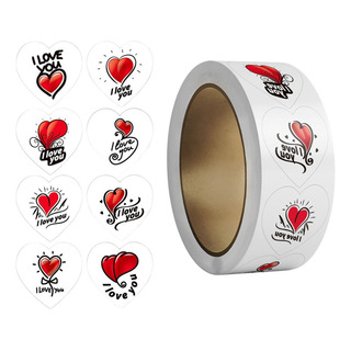 500 Pegatinas En Forma De Corazón Coloridas Estilo C 500 Pegatinas En Forma De Corazón Coloridas Estilo C