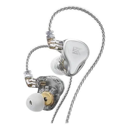 Auriculares Kz Zas Hifi 1dd + 7ba, Sonido Premium, Plata