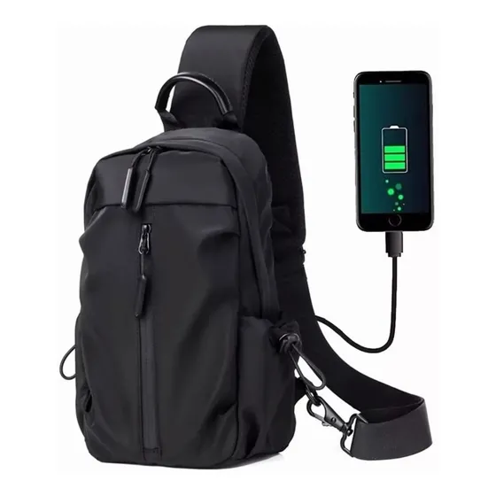 Bolso De Mensajero Del Bolso Del Pecho De La Moda Con Usb
