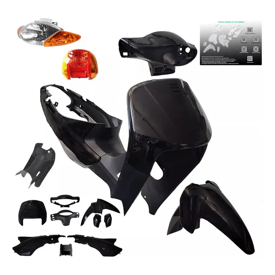 Kit Plasticos Para Motomel Blitz 110 + Kit De Faros