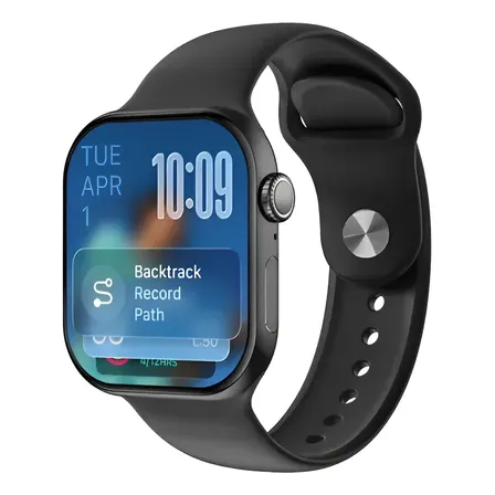 Smartwatch A Prova D'água Mede Pressão Arterial Gps Strava Preto