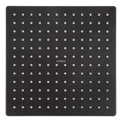 Regadera Plato Cuadrada 22cm S/brazo Urrea 2261.2 Negro Mate