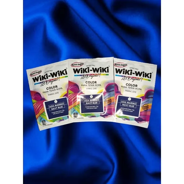 Wiki Wiki Original Azul Marino Teñir Colores Moda Ropa Nueva