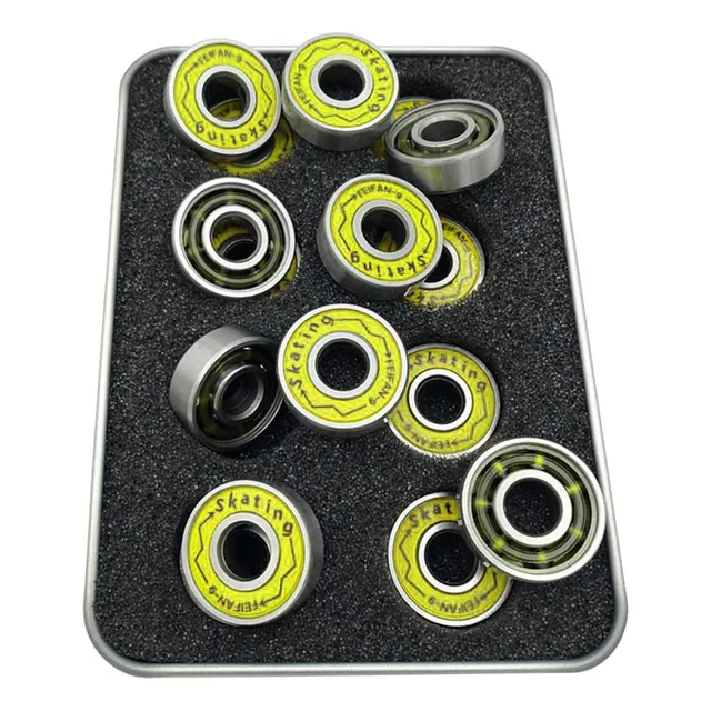 Juego De 16 Rodamientos De Skate Premium Abec-9 De 8 Mm Para