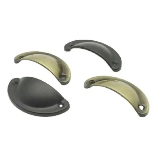 Tirador Conchilla Bronce 64 Mm Pack 10 Unidades C/ Tornillos