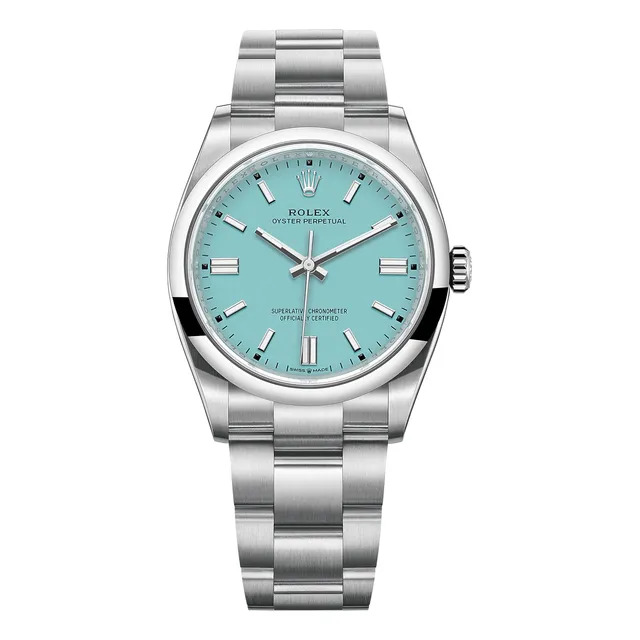 Reloj Rolex Oyster Perpetual Oyster Azul Tiffany 41mm Y 36mm