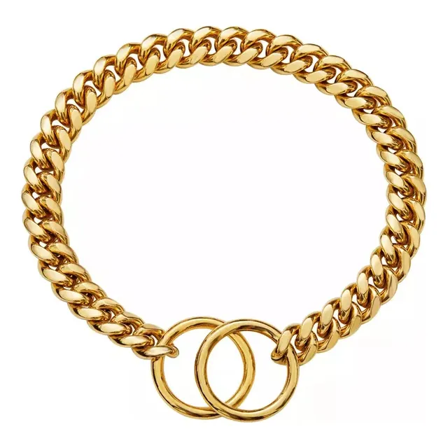 Collar De Corriente De Perro Pitbull De Acero Inoxidable De
