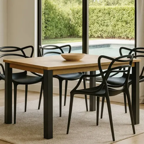 Conjunto Mesa De Jantar 4 Cadeiras Firenze Chanfro Hfwt | MercadoLivre