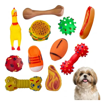 Kit 6 Brinquedos Para Filhote Cachorro Pequeno Pet Mordedor