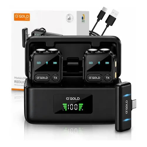 Microfone Dji Mic Mini (2 Tx + 1 Rx + Charging Case) Cor Preto