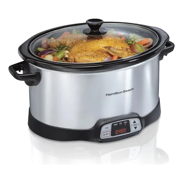 Olla Lenta Cocción Programable Hamilton Beach Ajustable 8 Qt