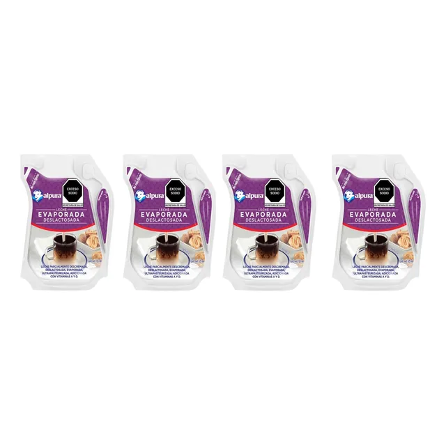 Leche Evaporada Alpura Deslactosada 125 Ml (4 Piezas)