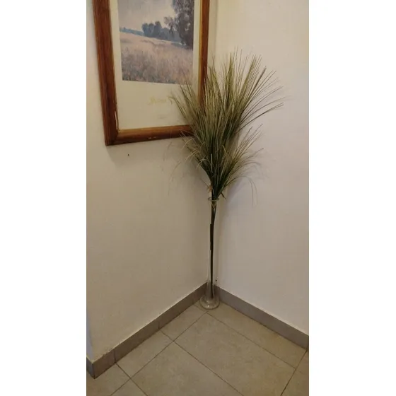Florero Con Pastos Artificial