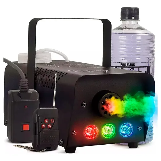 Maquina De Fumaça 700w Dmx Leds Rgb Festa Balada + Fluido