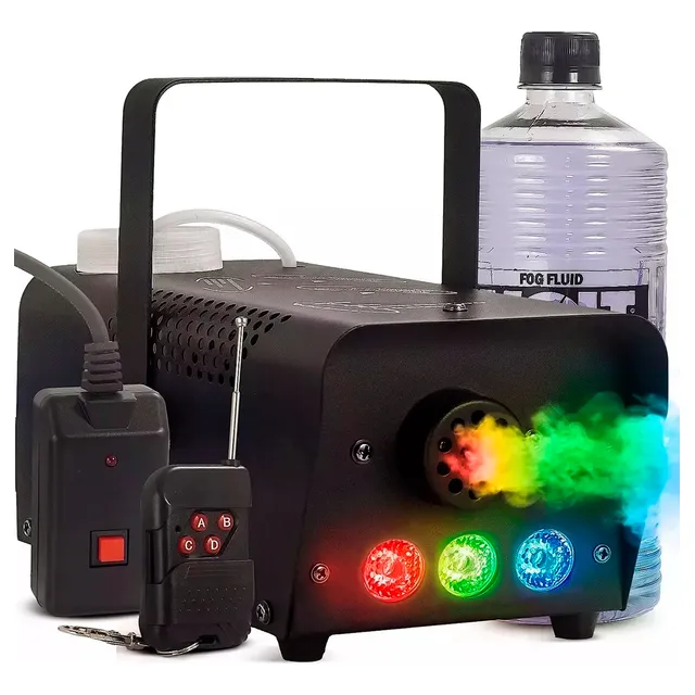Maquina De Fumaça 700w Dmx Leds Rgb Festa Balada + Fluido