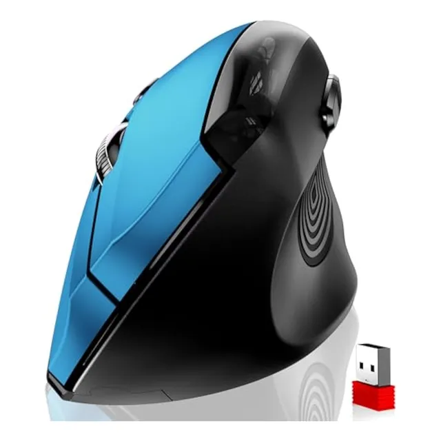 Mouse Ergonómico Inalámbrico Memzuoix, Óptico De 2,4 G