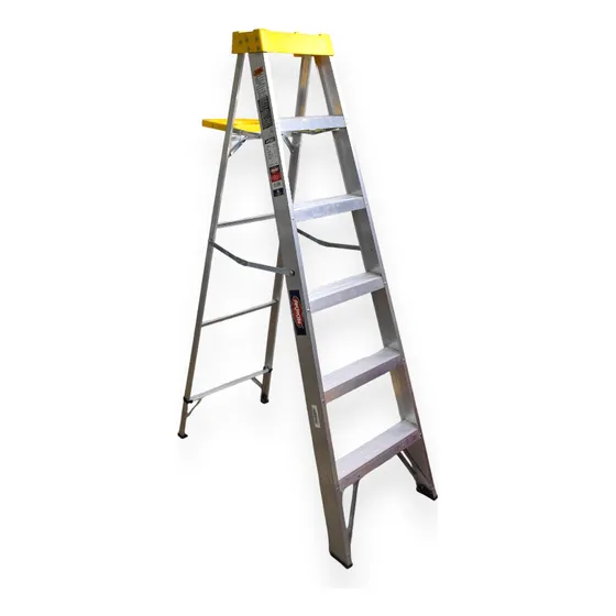 Escalera Tijera Alu C/plataforma Plástica 5esc Akron 79-17