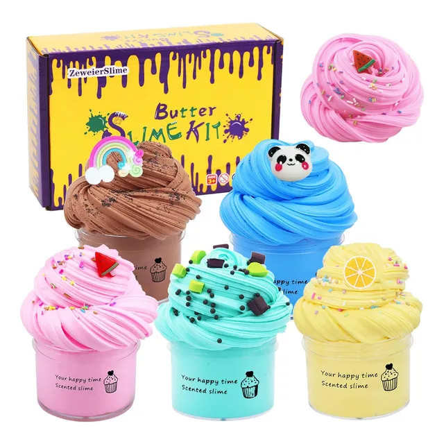 Slime Paquete De 5 Mantequilla No Pega Juguete Suave