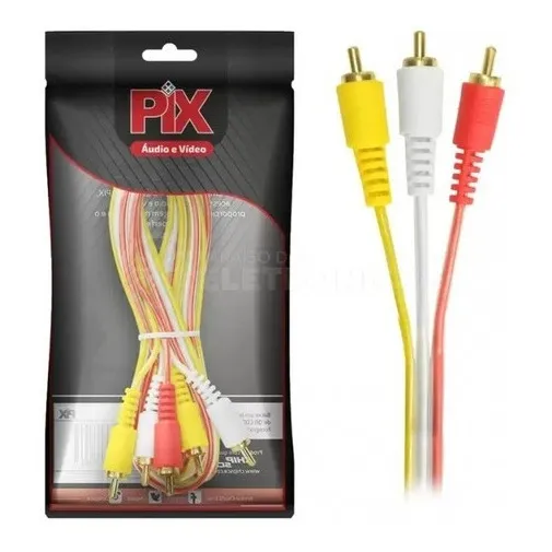 Cabo Rca Cristal 3 + 3 Rca Gold  Super Potente 0181314