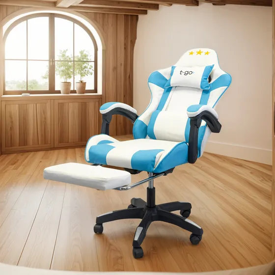 Silla Gamer Pc T-go Ergonómica Reclinable Con Apoya Pies