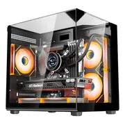 Gabinete Kronos Onyx, Matx, Vidrio Templado Usb 3.0 3fan Arg