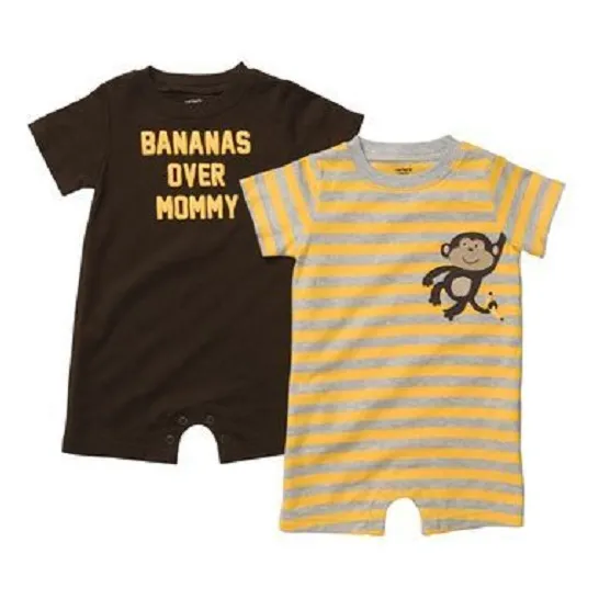 Ropa Carters Bebe Braga Mono  Romper Niño Pack2 Unid. 3meses