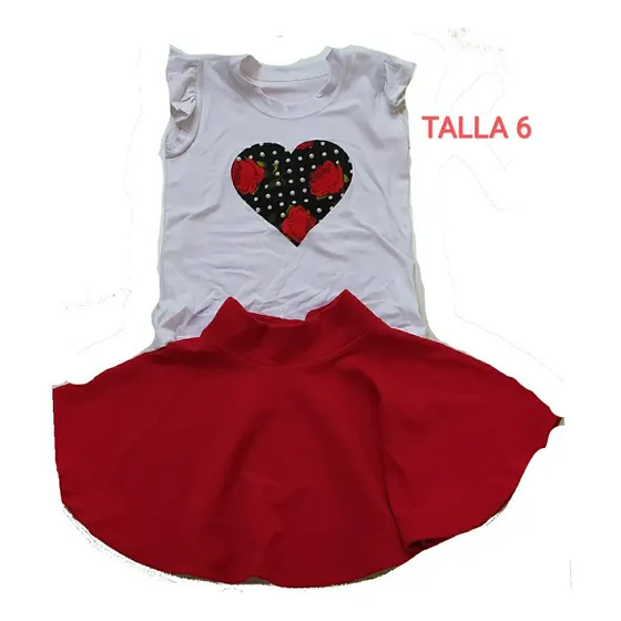 Conjunto Casual Niña 2 Piezas Talla 8 Genérica