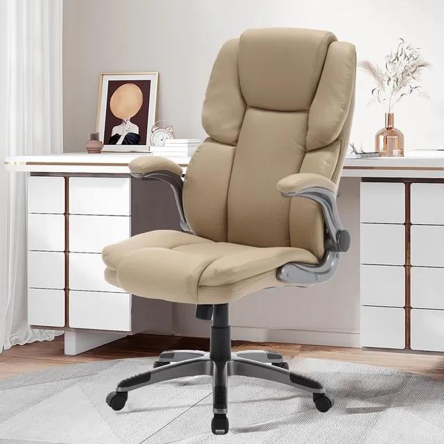 Silla De Oficina Kcream Ergonómica, Respaldo Alto, Brazos Ab