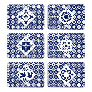 Set De Manteles Individuales Talavera Colorida 6pz Set De Manteles Individuales Talavera Colorida 6pz