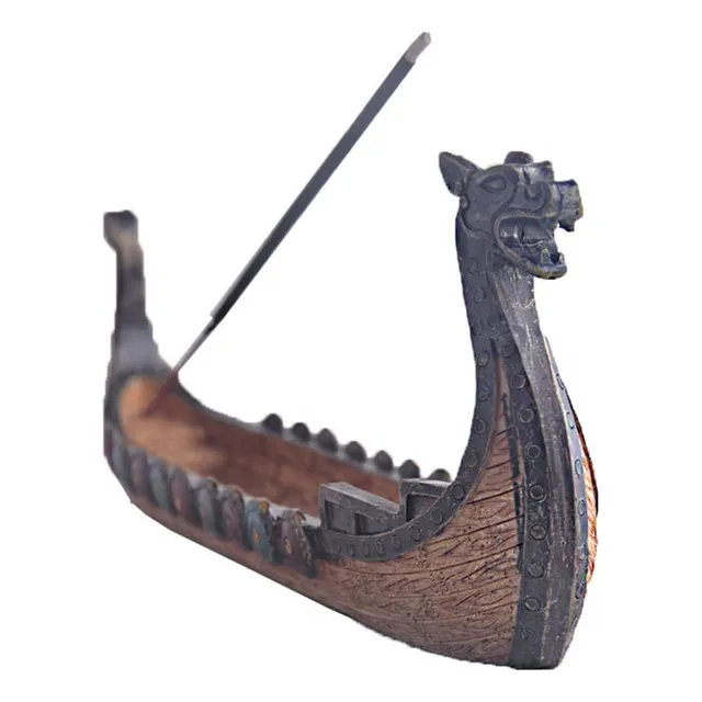 Soporte Para Quemador Incienso Barco Dragon Adorno