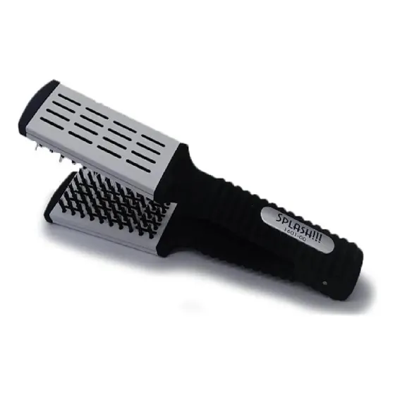 Cepillo De Ceramica Tipo Plancha Cerda Natural Negro Splash