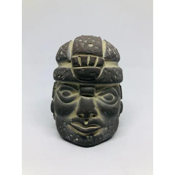 Cabeza Olmeca Mini Negra