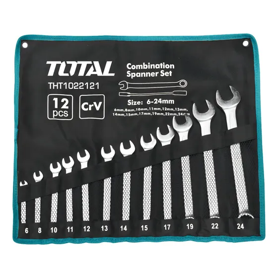 Set De 12 Llaves Combinadas Total - 6 A 24mm - Industrial